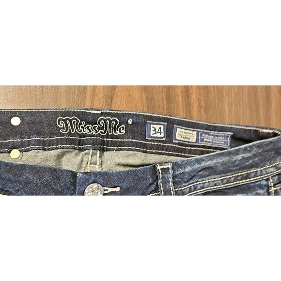 Miss Me Women's Skinny Jeans - Dark Blue - Picture 5 of 10